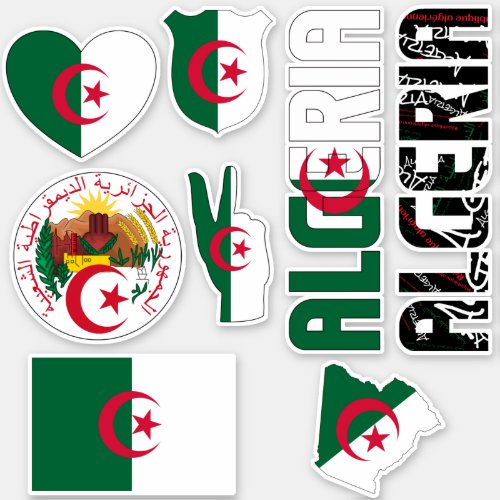 Amazing Algeria Shapes National Symbols Sticker