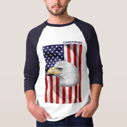 Amazing American Eagle The USA Flag Patriotic T_Shirt