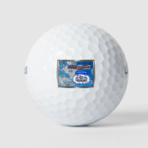 Amazing American Paratrooper and Flag Golf Balls