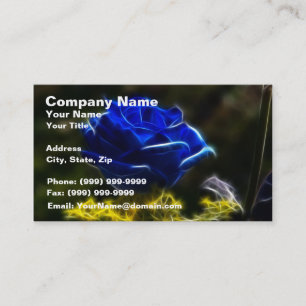 Amazing And Unique Blue Rose Business Card