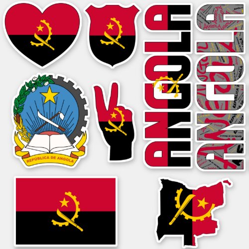 Amazing Angola Shapes National Symbols Sticker
