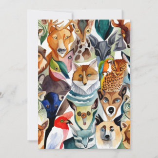 Amazing Animals Holiday Card