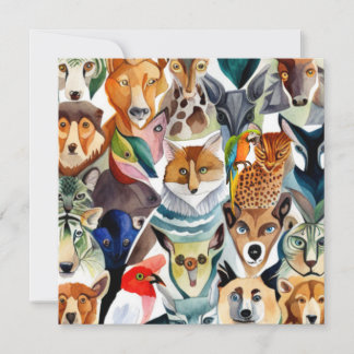 Amazing Animals Holiday Card