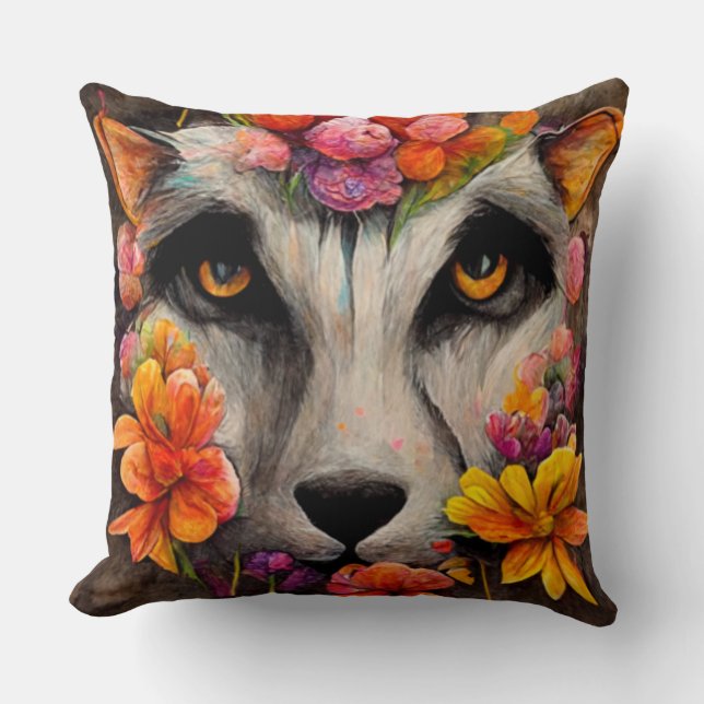Amazing animals lovely cute throw pillow (Front)