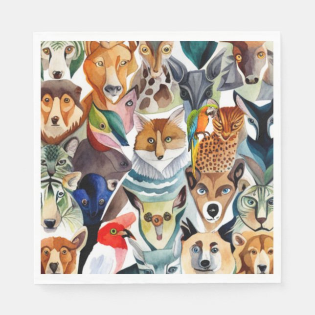 Amazing Animals Napkins (Front)