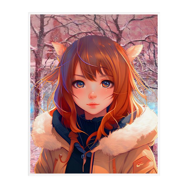 Amazing anime girl  acrylic print (Front)