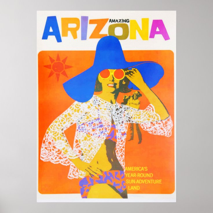 arizona vintage travel poster