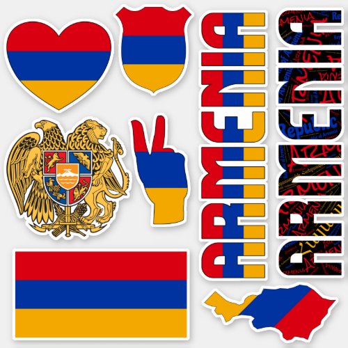 Amazing Armenia Shapes National Symbols Sticker