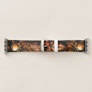 Amazing Arrangement Rust Accent Vintage Flowers Apple Watch Band