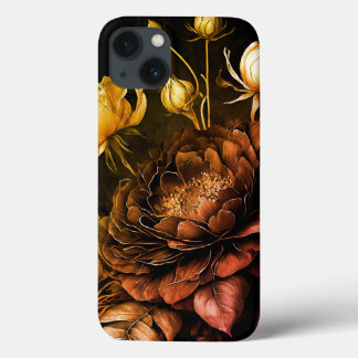 Amazing Arrangement Rust Accent Vintage Flowers iPhone 13 Case