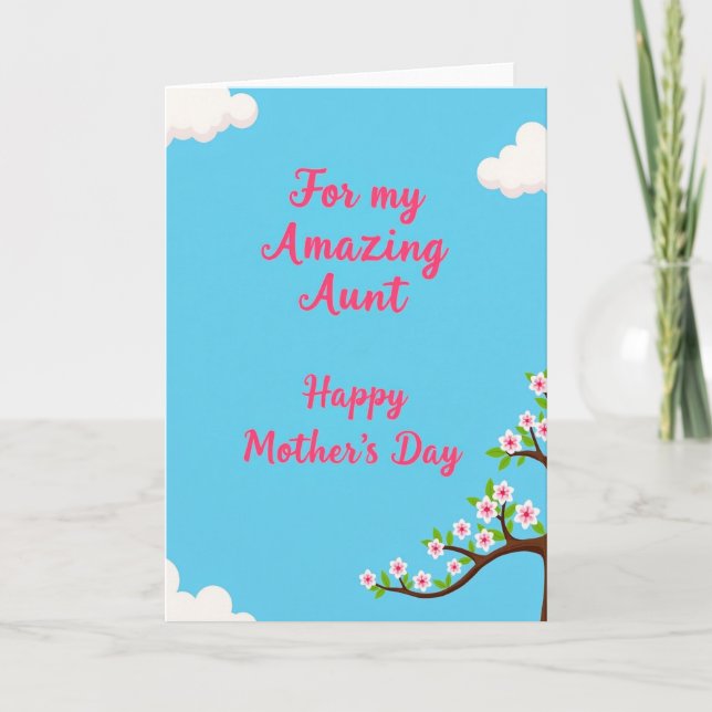 Amazing Aunt Floral Card (Front)