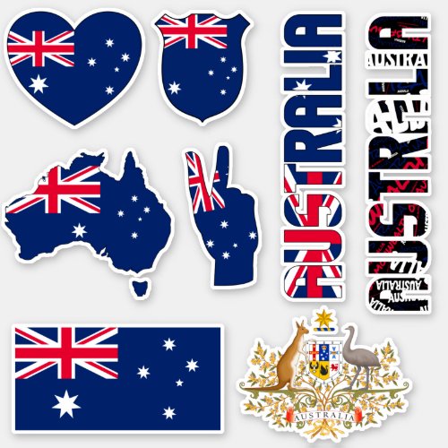Amazing Australia Shapes National Symbols Sticker