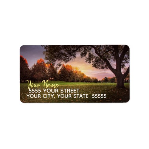 Amazing Autumn Sunset Custom Address Labels