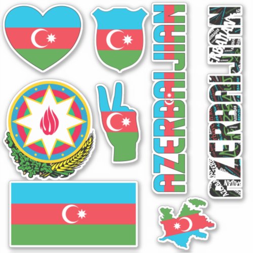 Amazing Azerbaijan Shapes National Symbols Sticker