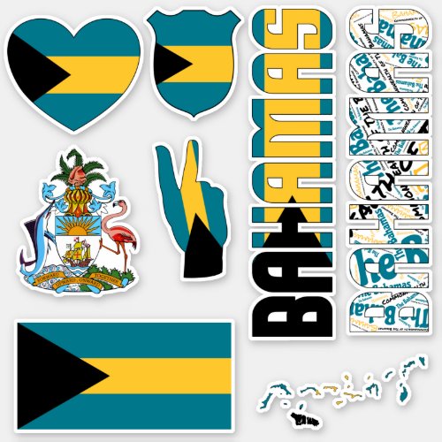 Amazing Bahamas Shapes National Symbols Sticker
