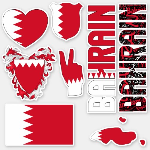 Amazing Bahrain Shapes National Symbols Sticker
