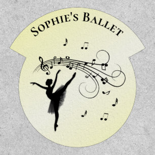 Amazing Ballerina Dancing w Music Yellow Personal Patch