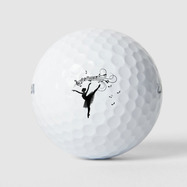 Amazing Ballerina Dancing with Music Golf Balls (Front)