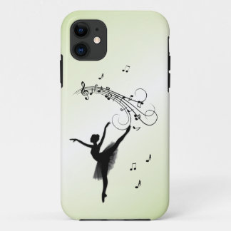 Amazing Ballerina Dancing with Music Green iPhone 11 Case
