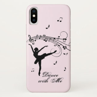 Amazing Ballerina Dancing with Music Pink iPhone X Case