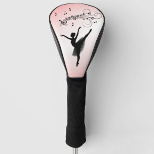 Amazing Ballerina Dancing with Music Pink Golf Head Cover