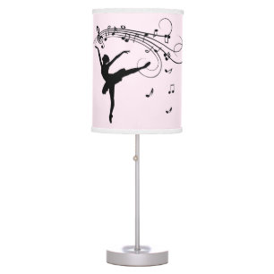 Amazing Ballerina Dancing with Music Pink Table Lamp