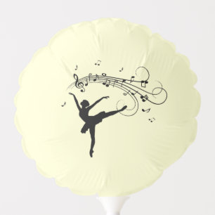 Amazing Ballerina Dancing with Music Yellow Balloon