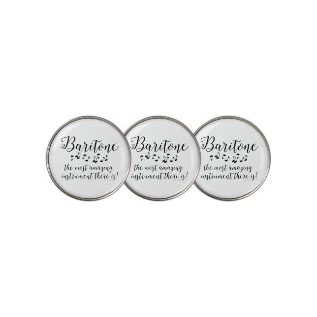 Amazing Baritone  Golf Ball Marker (3 Up)