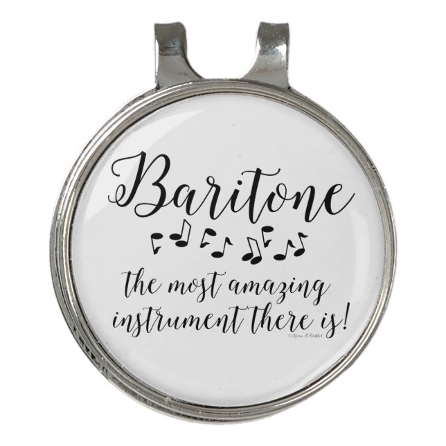 Amazing Baritone  Golf Hat Clip (Front)