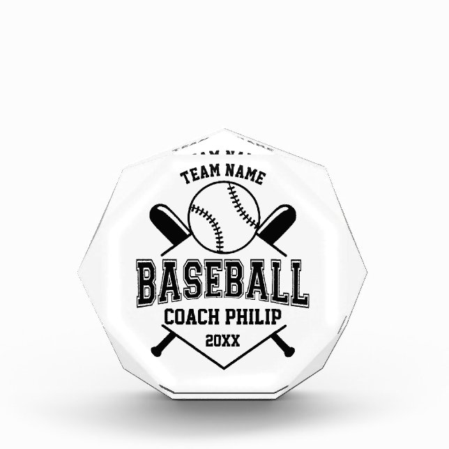 AMAZING BASEBALL COACH Customizable Awards (Front)