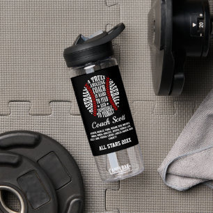 Amazing Baseball Coach Team Roster Sports Water Bottle