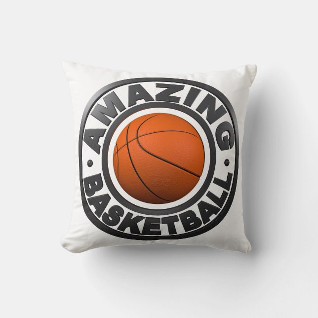 Amazing Basketball Throw Pillow (Front)