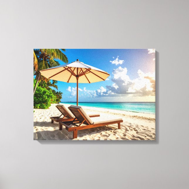 Amazing beach canvas print (Front)