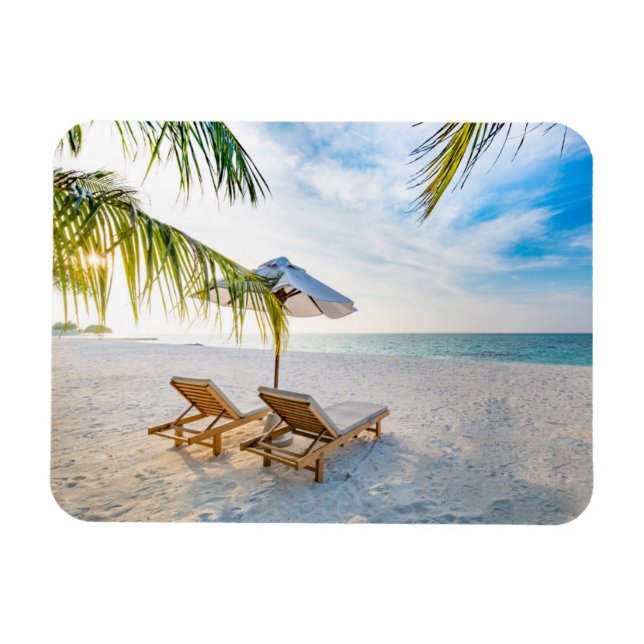 Amazing Beach Sunset Magnet (Horizontal)