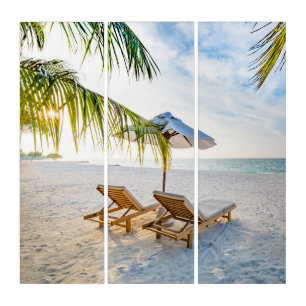 Amazing Beach Sunset Triptych