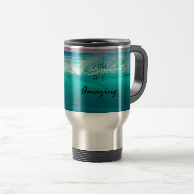 Amazing Beach Travel Mug (Front Right)
