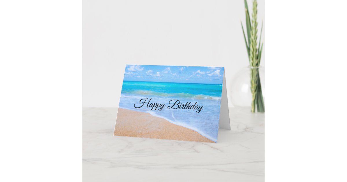 Amazing Beach Tropical Scene Photo Birthday Card Zazzle Com Amazing Beach Tropical Scene Photo Birthday Card Zazzle Com
