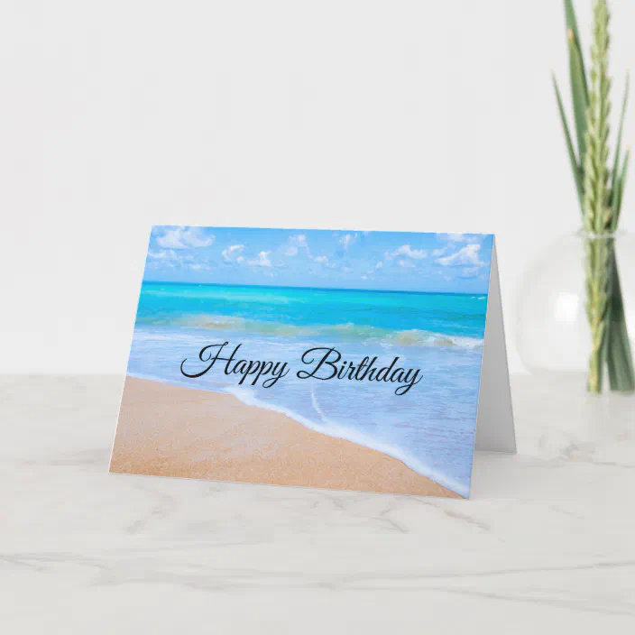 Amazing Beach Tropical Scene Photo Birthday Card Zazzle Com