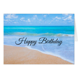 Tropical Beach Happy Birthday Cards - Greeting & Photo Cards | Zazzle
