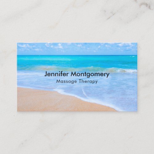Amazing Beach Tropical Scene Photo Business Card