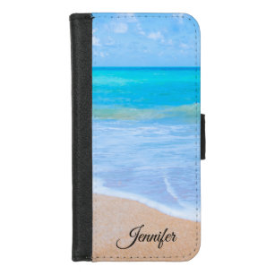 Amazing Beach Tropical Scene Photo Custom iPhone 8/7 Wallet Case