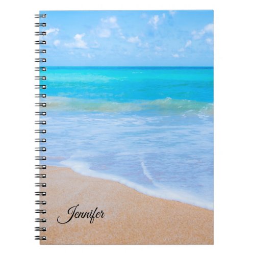 Amazing Beach Tropical Scene Photo Custom Notebook