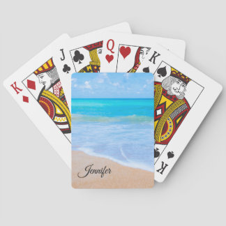 Amazing Beach Tropical Scene Photo Custom Poker Cards