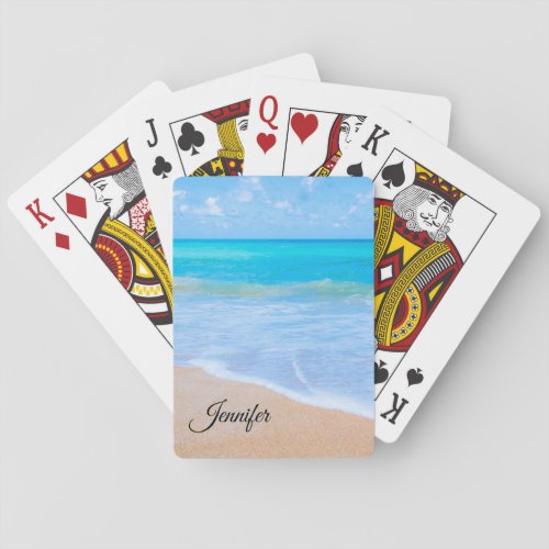 Amazing Beach Tropical Scene Photo Custom Poker Cards