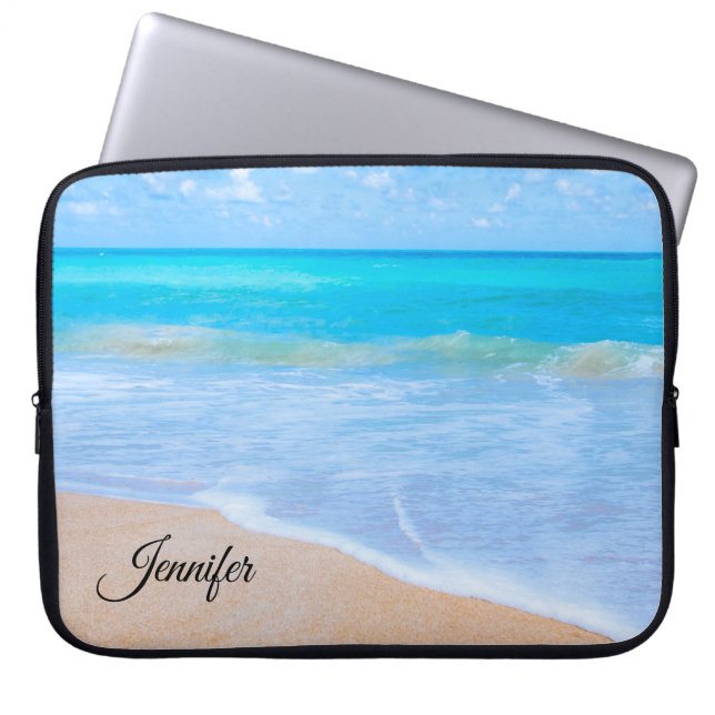 Amazing Beach Tropical Scene Photo Laptop Sleeve (Front)