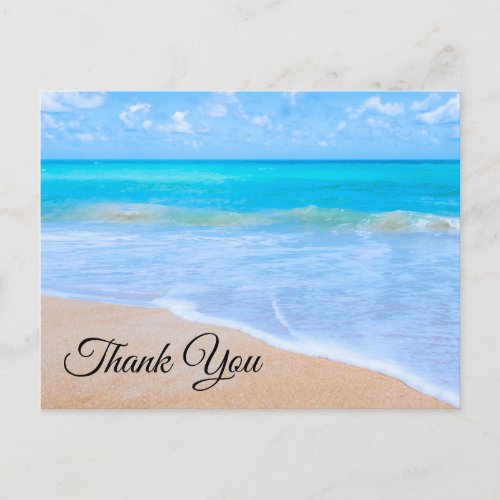 Amazing Beach Tropical Scene Photo Thank You Postcard