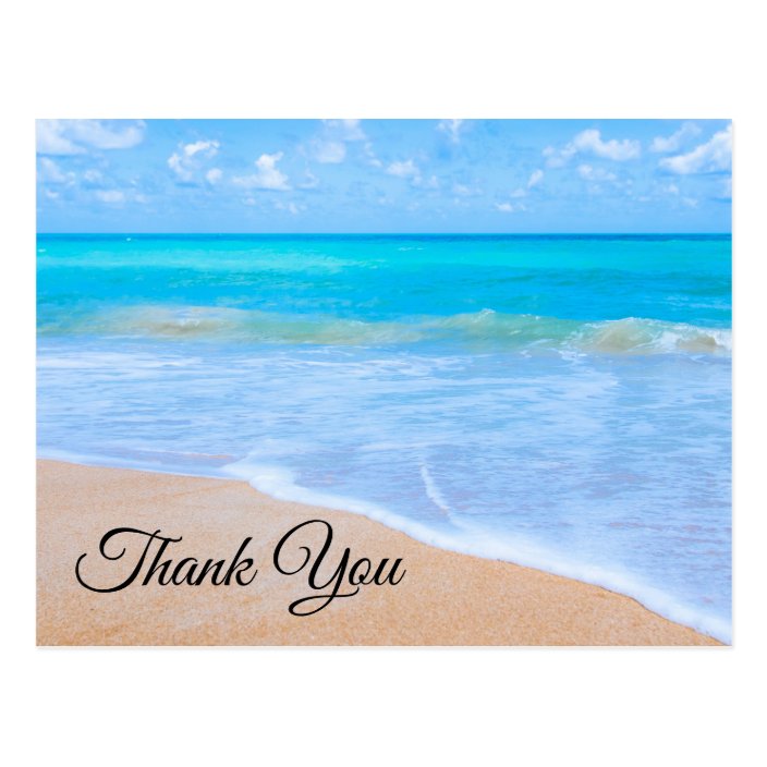 Amazing Beach Tropical Scene Photo Thank You Postcard