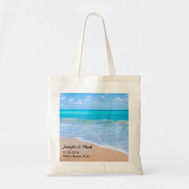Amazing Beach Tropical Scene Wedding Tote Bag (Front)