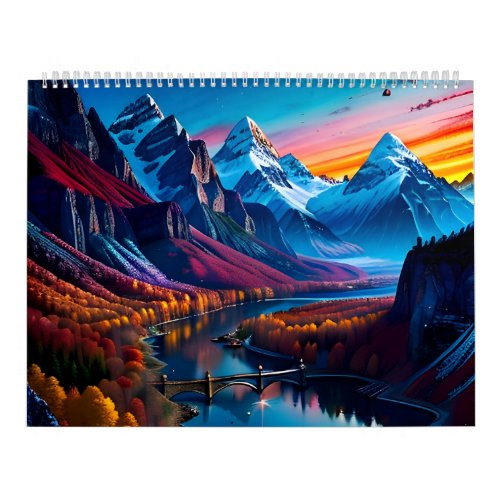 Amazing Beautiful Splendor Landscapes Two Calendar