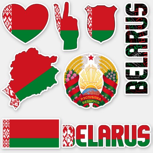 Amazing Belarus Shapes National Symbols Sticker
